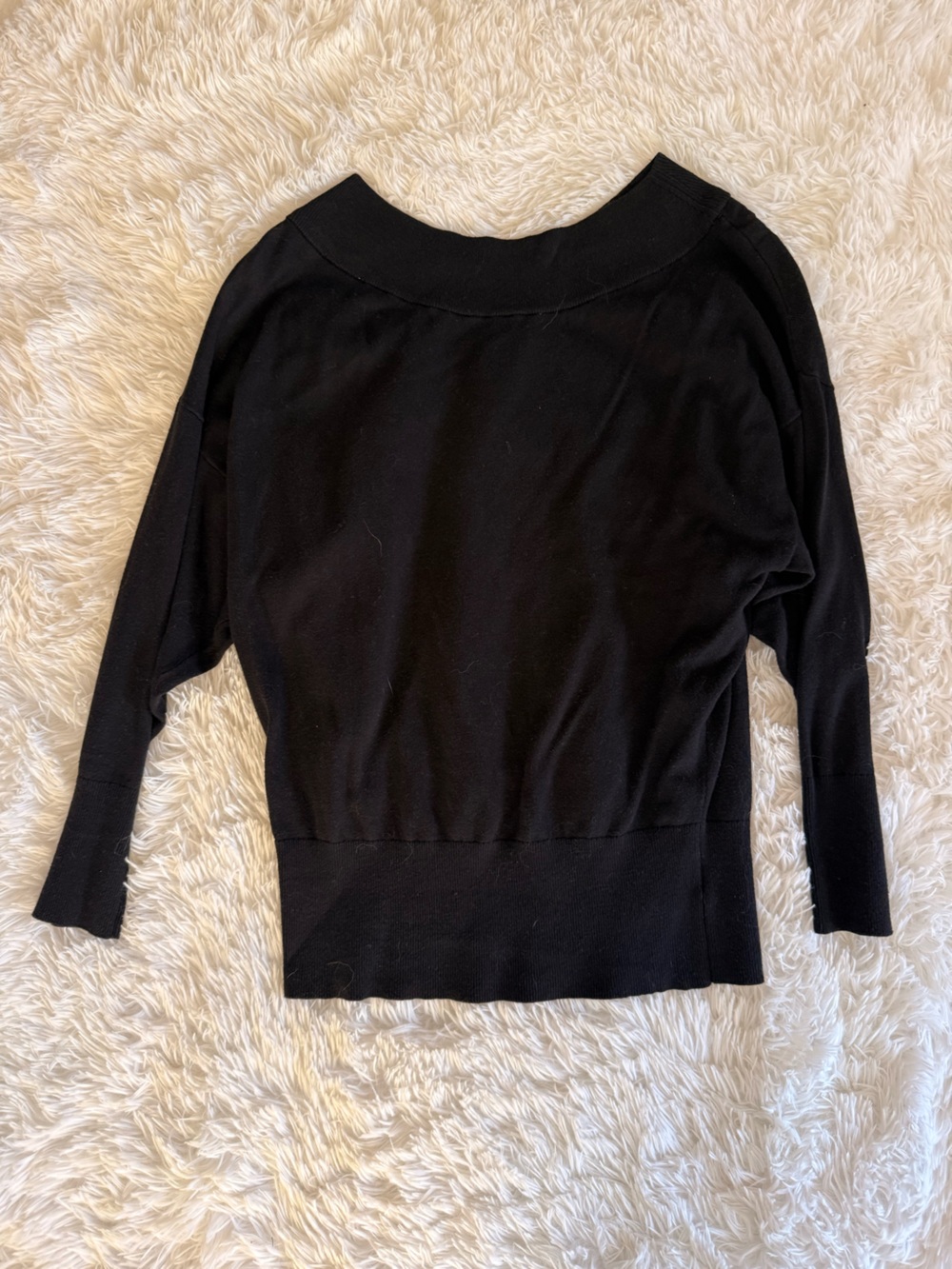 Express Black Scoop Neck Lightweight Sweater